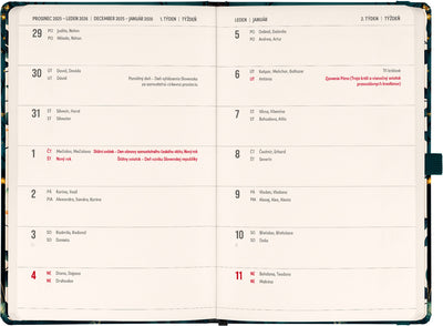 Planbook diář/notes Liška 2026, 13 x 21 cm