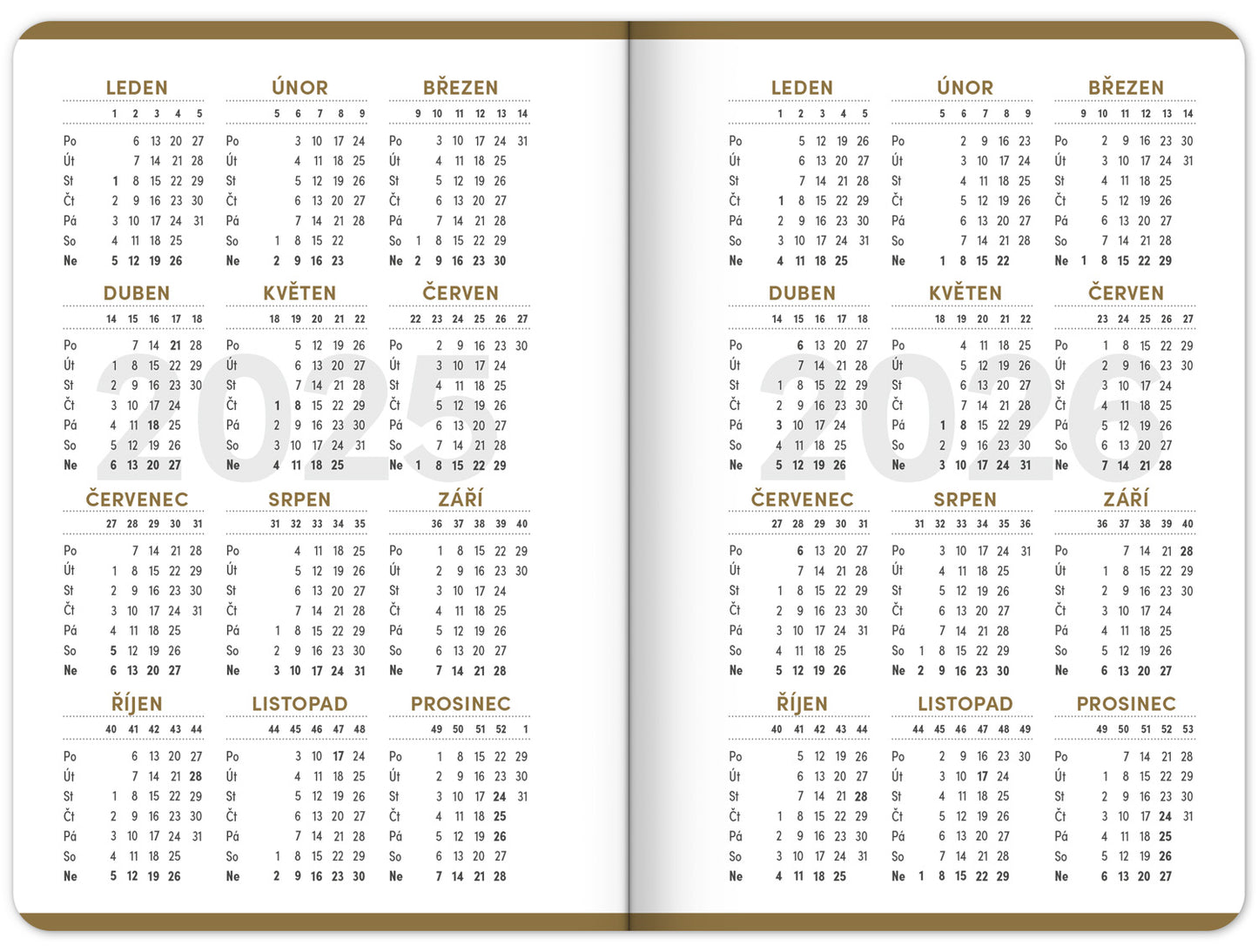 Studentský diář Academia (září 2025 – prosinec 2026), 9,8 x 14,5 cm