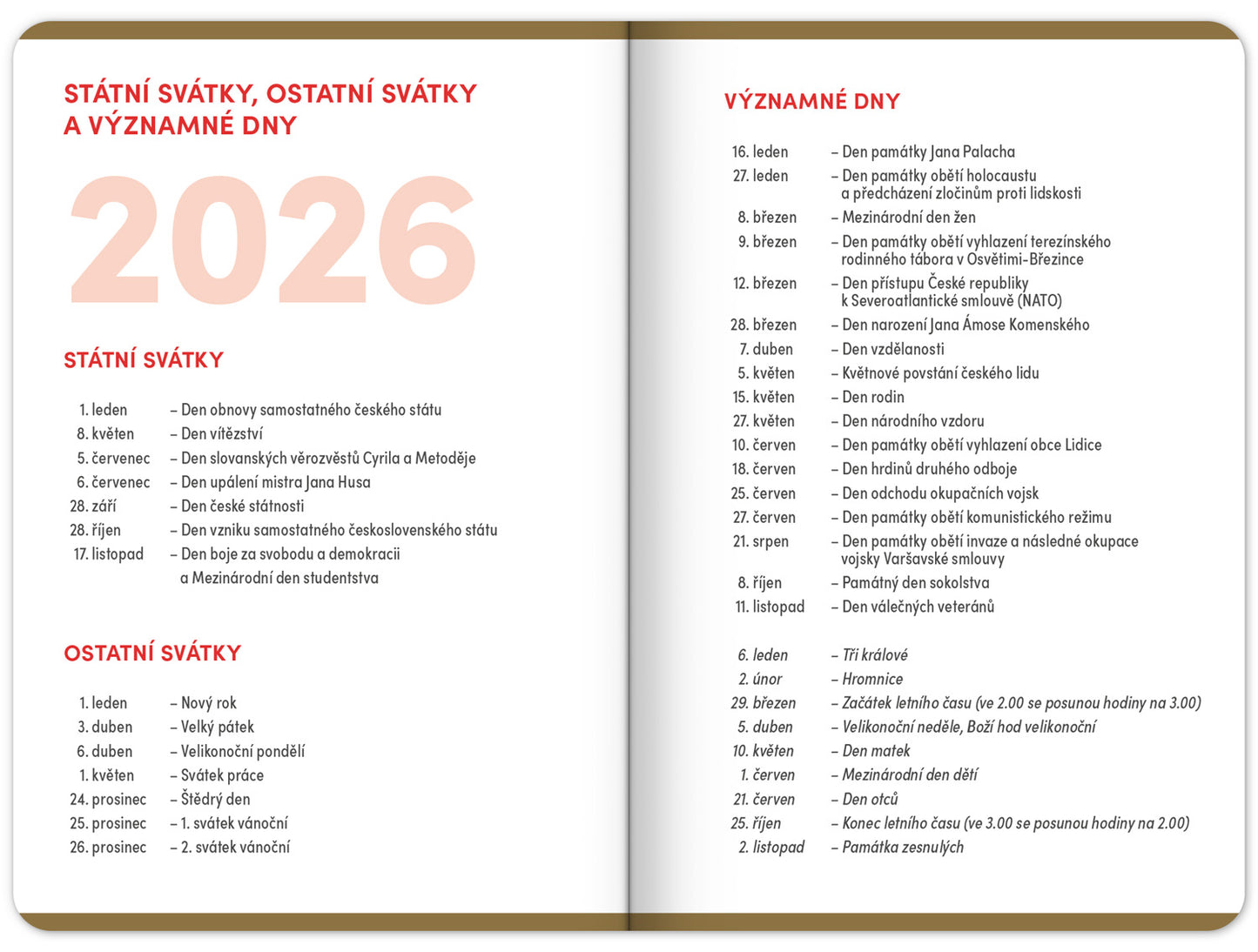 Studentský diář Academia (září 2025 – prosinec 2026), 9,8 x 14,5 cm