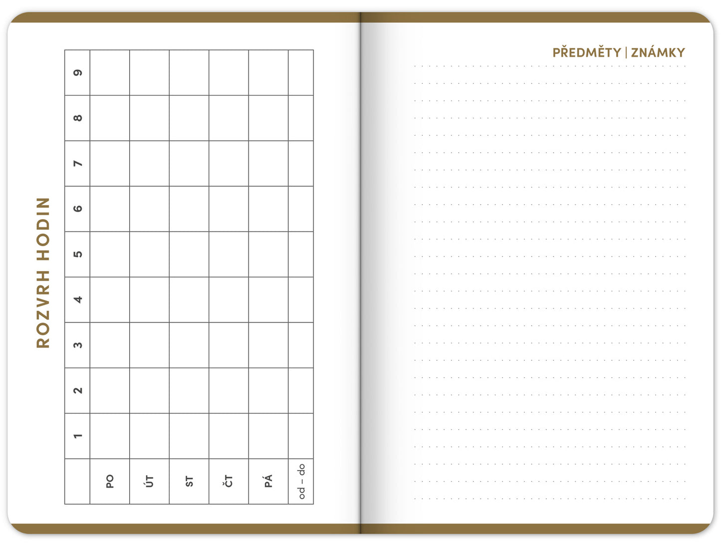 Studentský diář Academia (září 2025 – prosinec 2026), 9,8 x 14,5 cm
