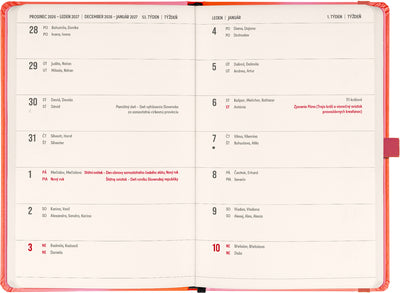 Planbook diář/notes Korál 2027, 13 x 21 cm