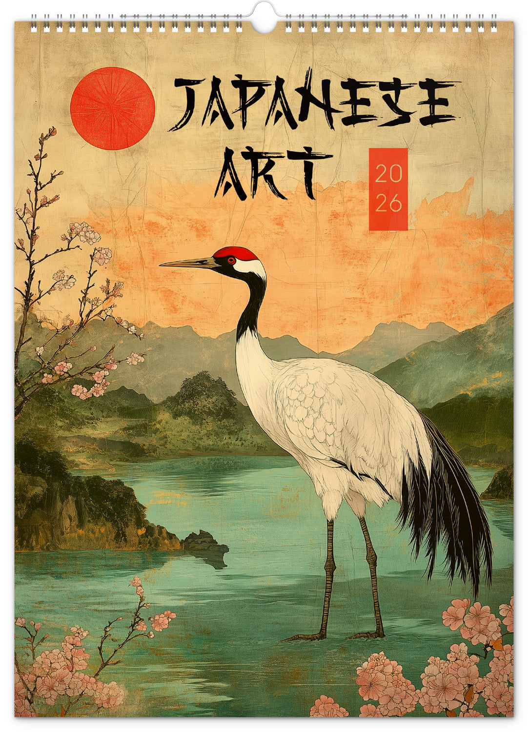 Nástěnný kalendář Vintage plakáty – japonské umění 2026, 33 x 46 cm
