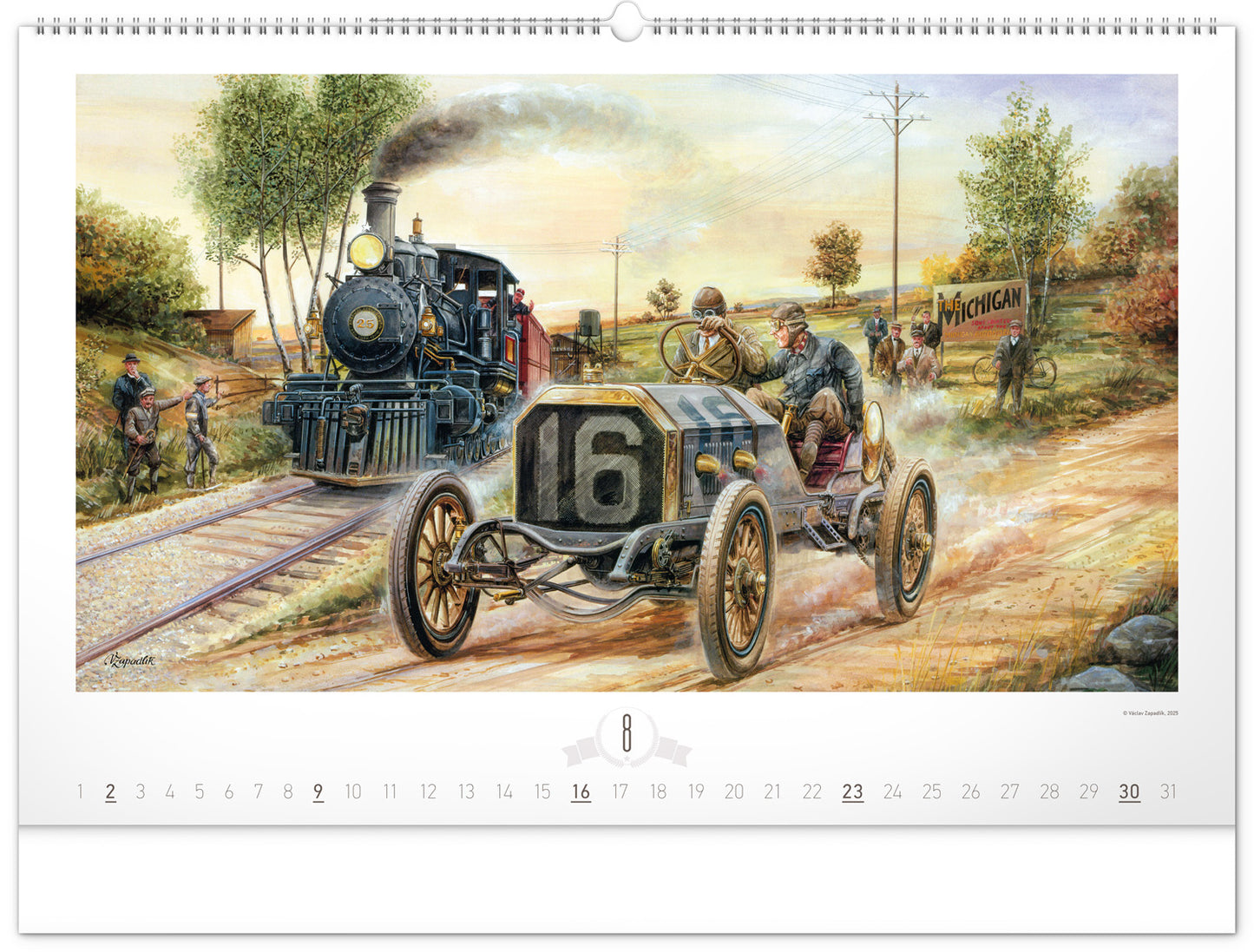 Nástěnný kalendář Oldtimers – Václav Zapadlík 2026, 64 x 42 cm