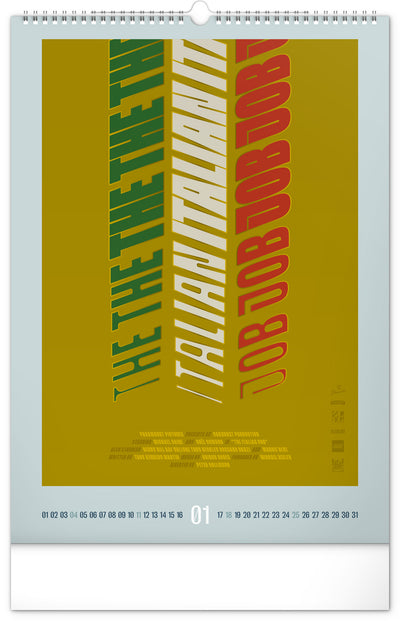 Nástěnný kalendář Alternative Movie Posters 2026, 33 x 46 cm