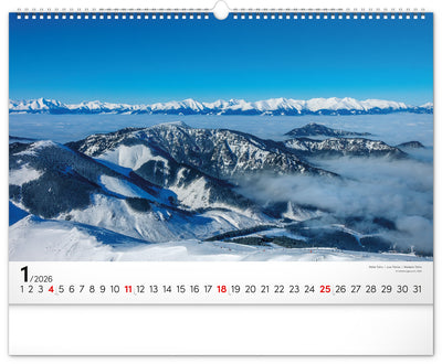 Nástenný kalendár Magické Tatry 2026, 48 x 33 cm