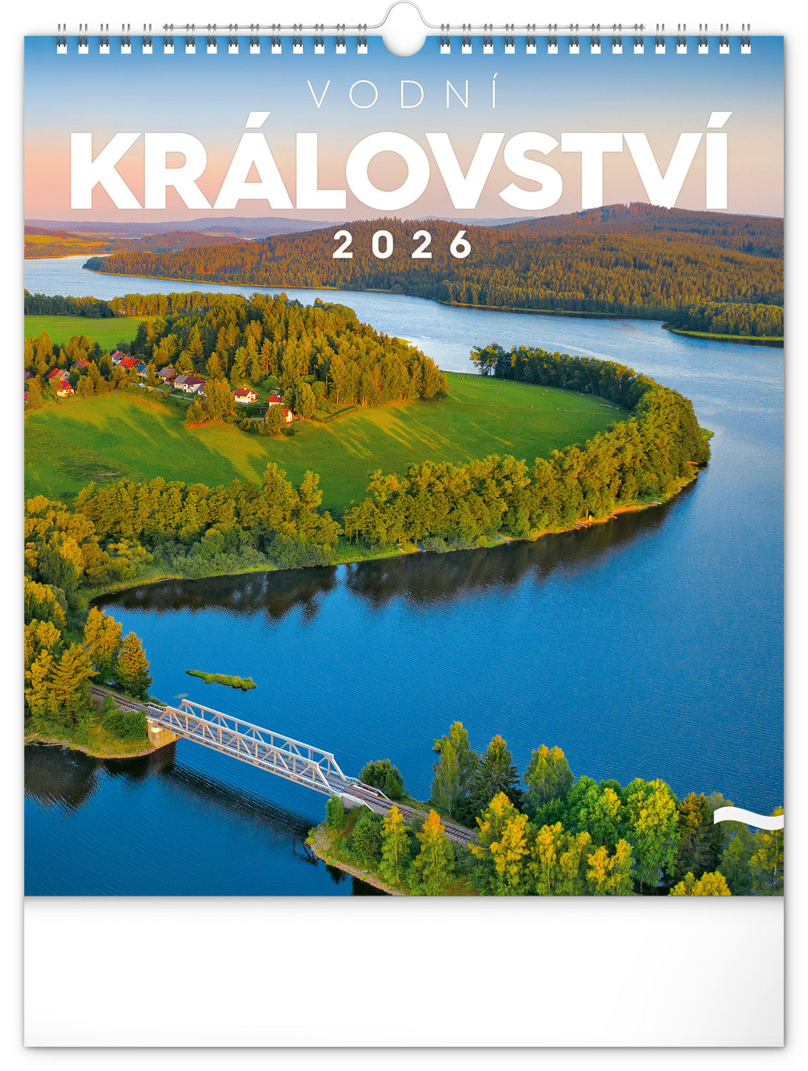 Nástěnný kalendář Vodní království 2026, 30 x 34 cm