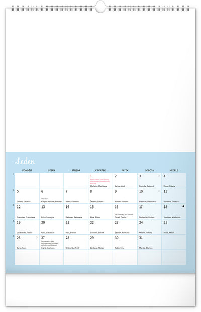 Kreativní rodinný kalendář 2026, 33 x 46 cm