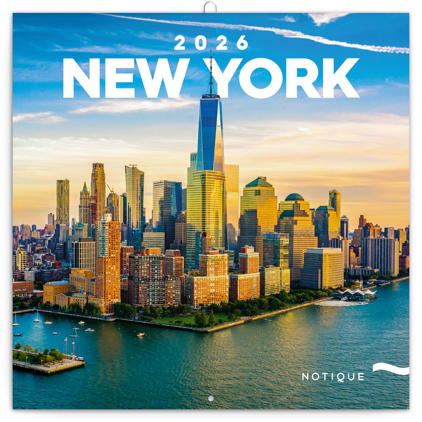 Poznámkový kalendář New York 2026, 30 x 30 cm