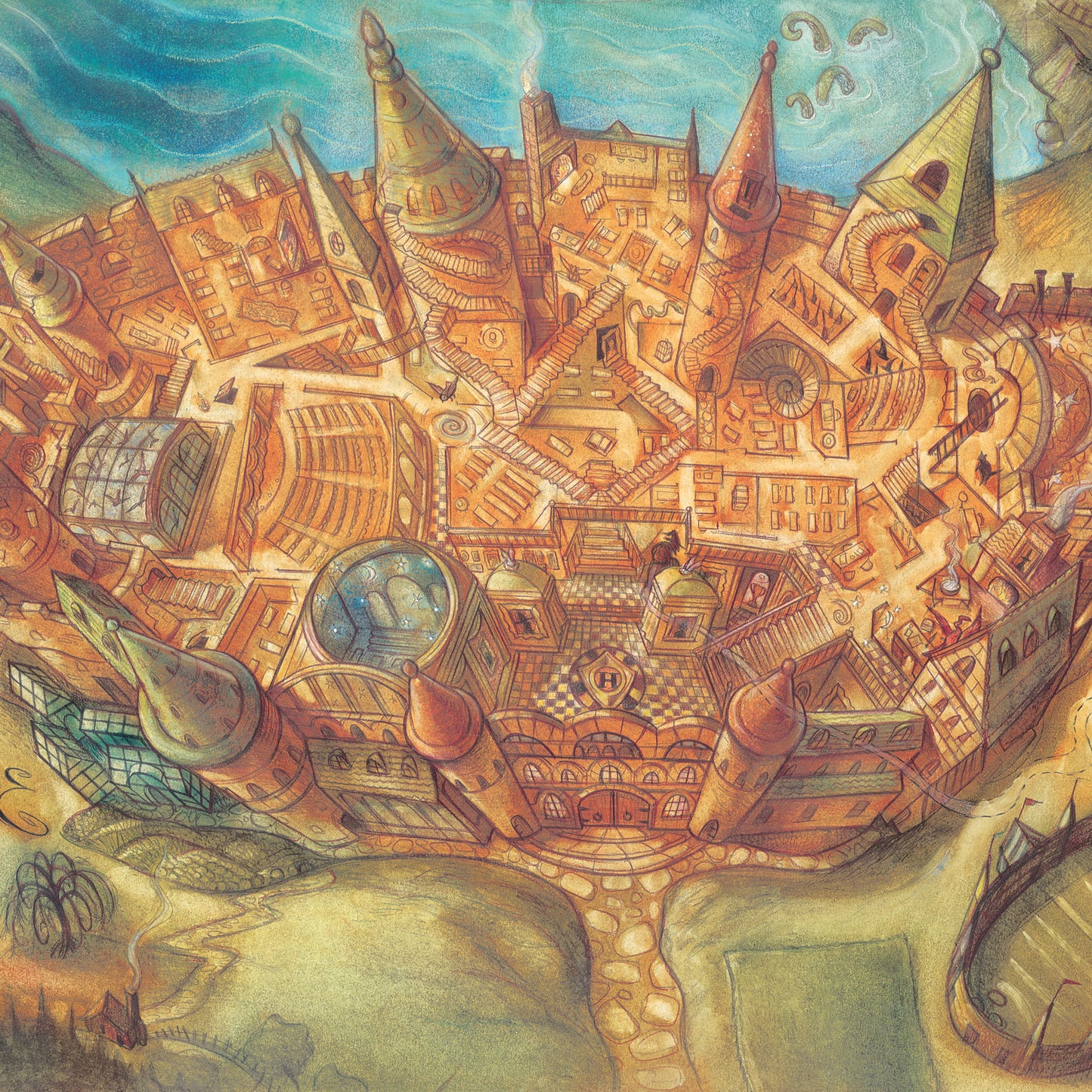 Poznámkový kalendář Harry Potter 2026, 30 x 30 cm