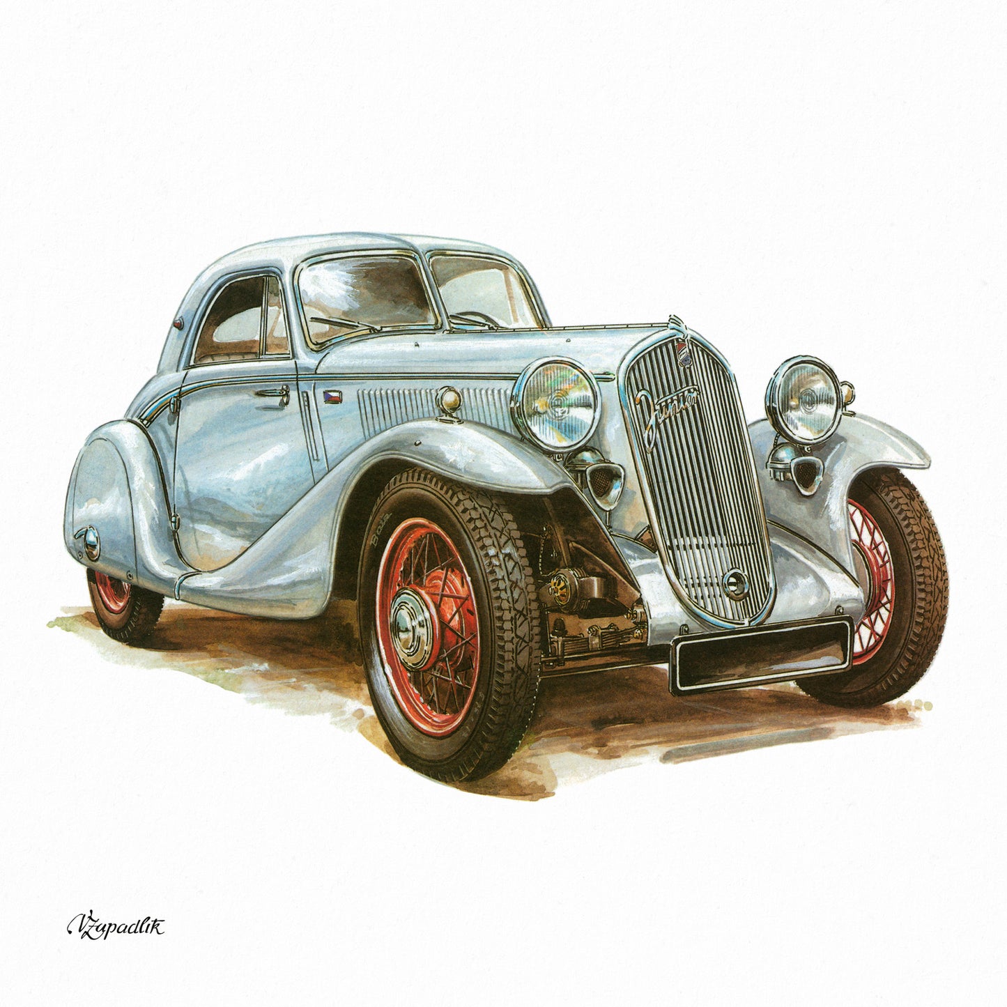 Poznámkový kalendář Classic Cars – Václav Zapadlík, 2026, 30 x 30 cm