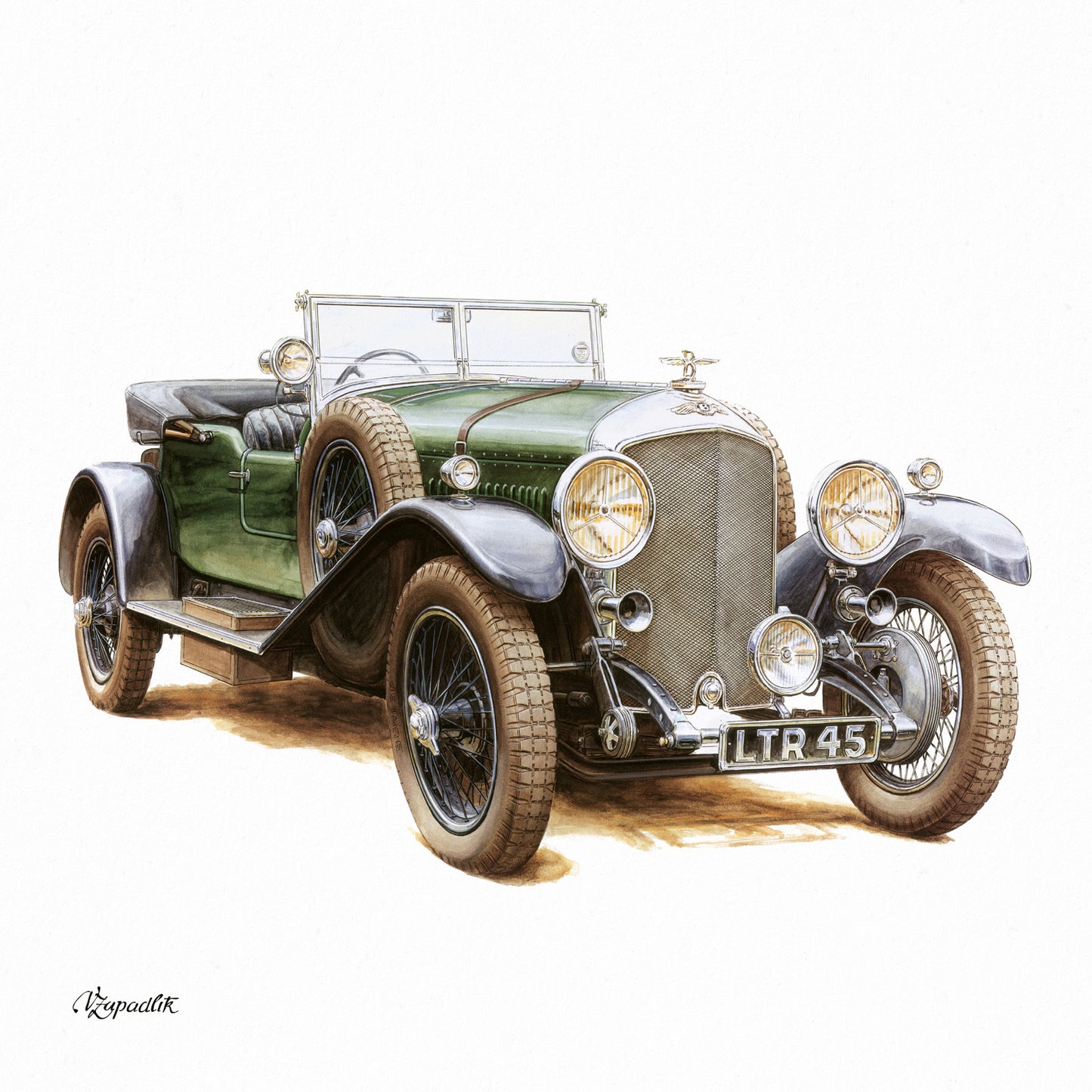 Poznámkový kalendář Classic Cars – Václav Zapadlík, 2026, 30 x 30 cm