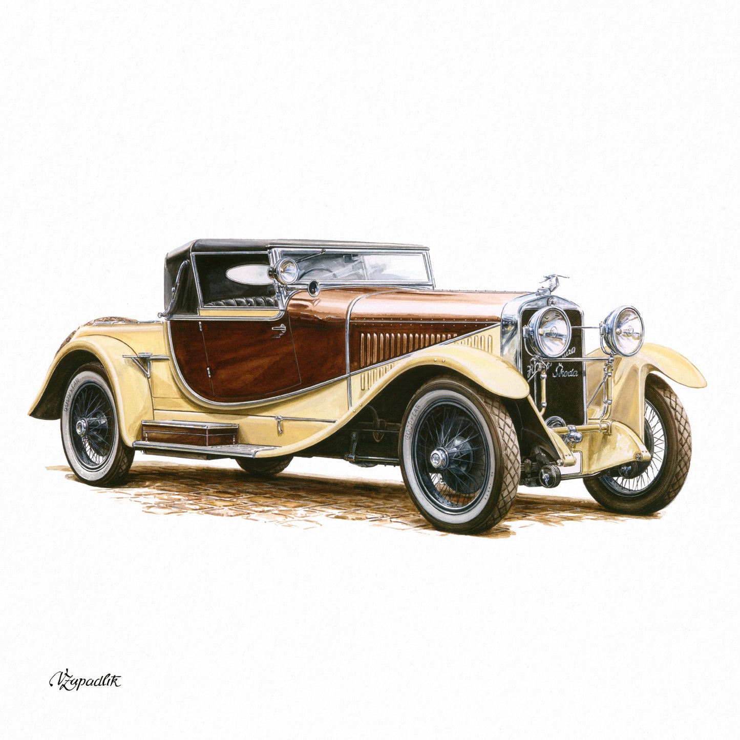 Poznámkový kalendář Classic Cars – Václav Zapadlík, 2026, 30 x 30 cm