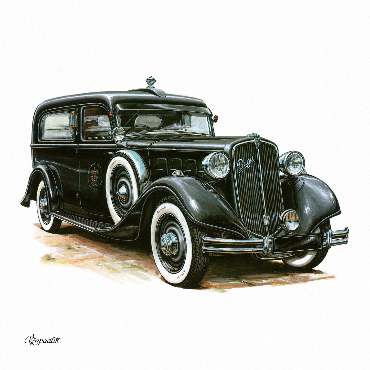 Poznámkový kalendář Classic Cars – Václav Zapadlík, 2026, 30 x 30 cm