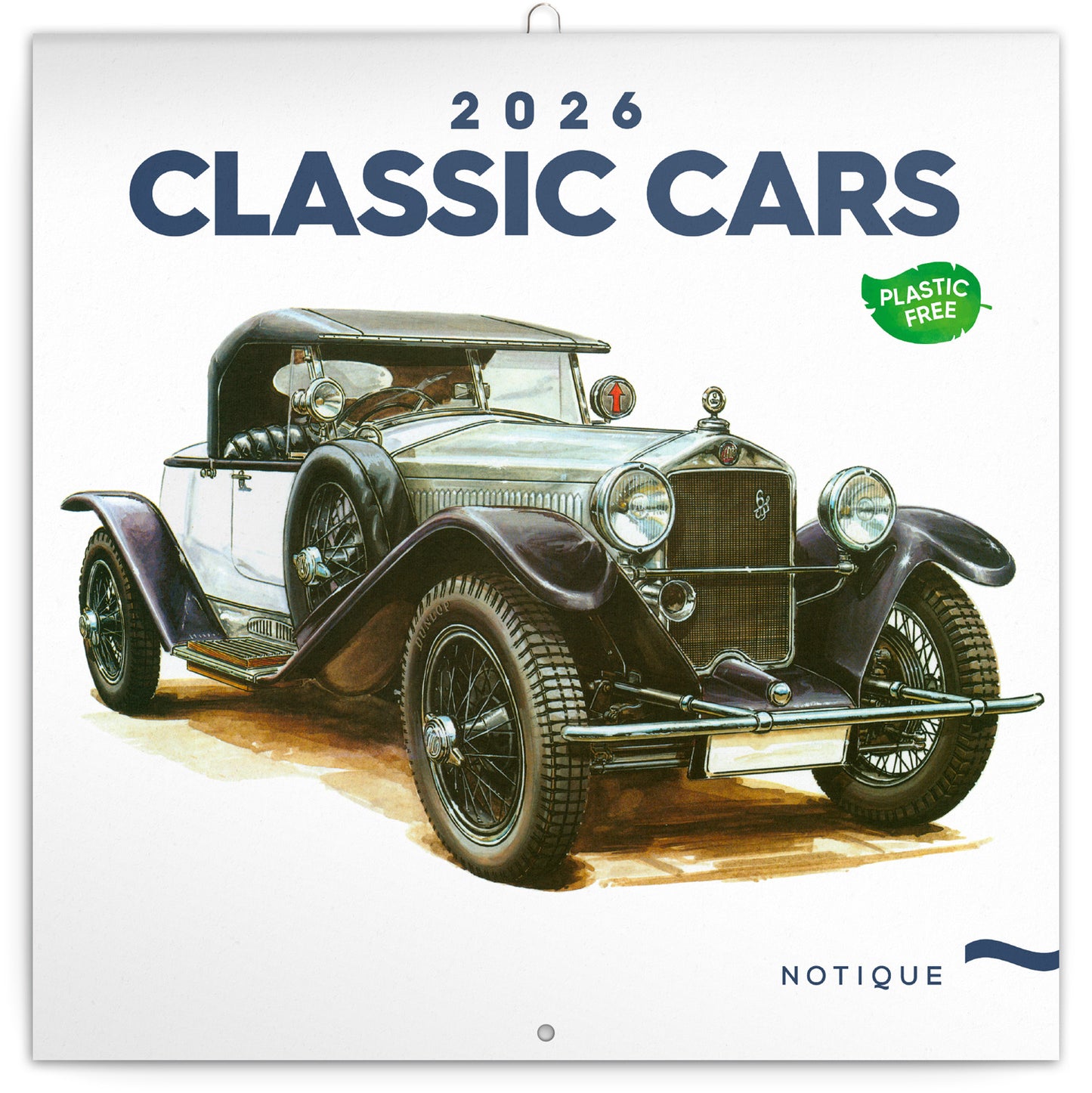 Poznámkový kalendář Classic Cars – Václav Zapadlík, 2026, 30 x 30 cm