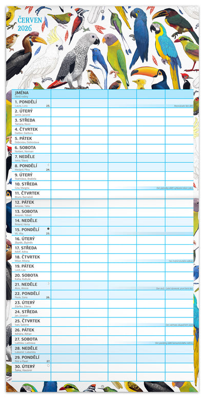 Rodinný plánovací kalendář Animalium 2026, 30 x 30 cm