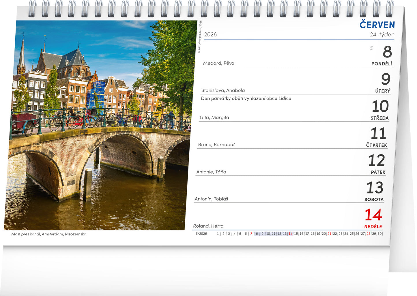 Stolní kalendář Svět 2026, 23,1 x 14,5 cm