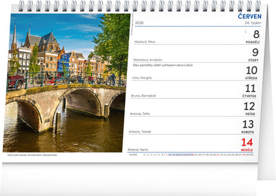 Stolní kalendář Svět 2026, 23,1 x 14,5 cm