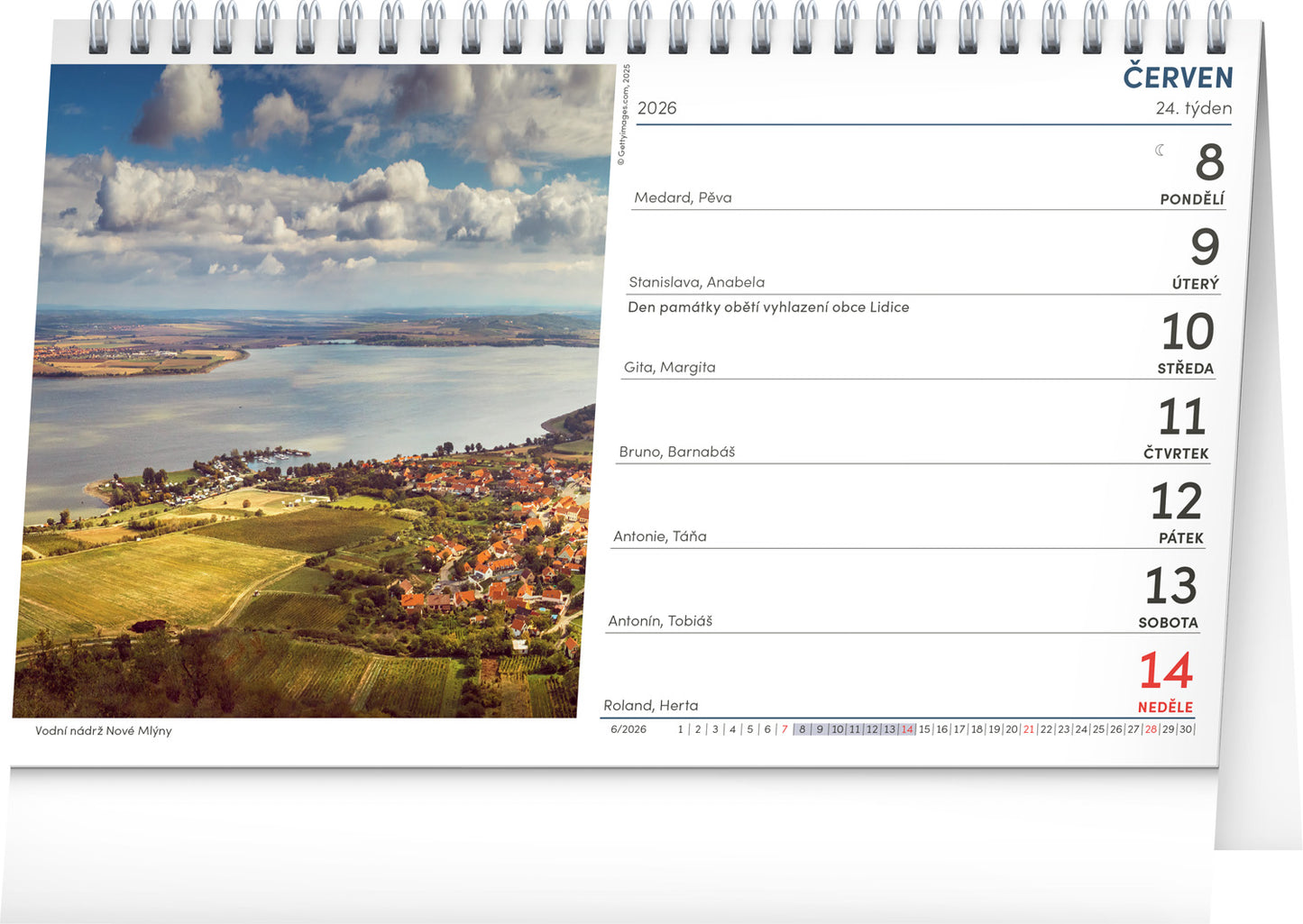 Stolní kalendář Česká krajina 2026, 23,1 x 14,5 cm