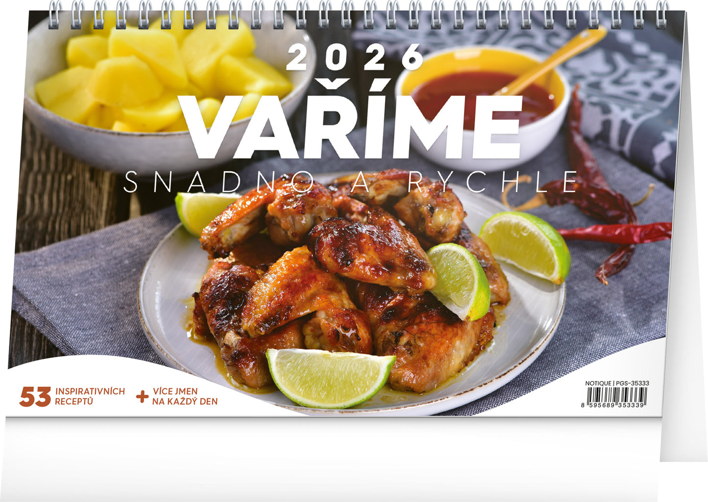 Stolní kalendář Vaříme snadno a rychle 2026, 23,1 x 14,5 cm