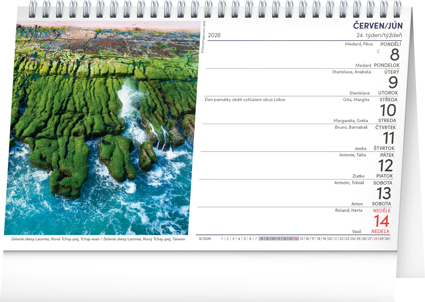 Stolní kalendář Voda CZ/SK 2026, 23,1 x 14,5 cm