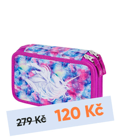 Školní penál dvoupatrový Jednorožec