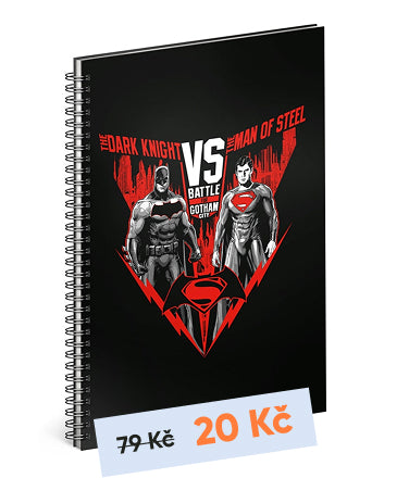 Spirálový blok Batman vs Superman – Shield, A5, nelinkovaný