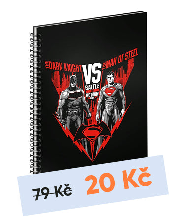 Spirálový blok Batman vs Superman – Shield, A5, nelinkovaný