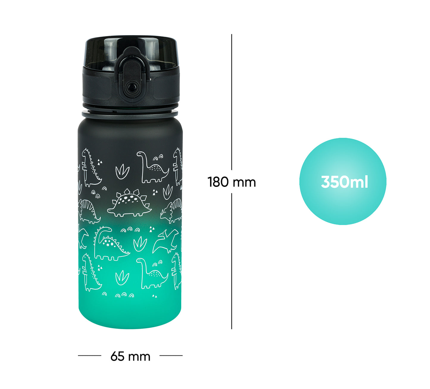 Tritanová láhev na pití Gradient Dino, 350 ml