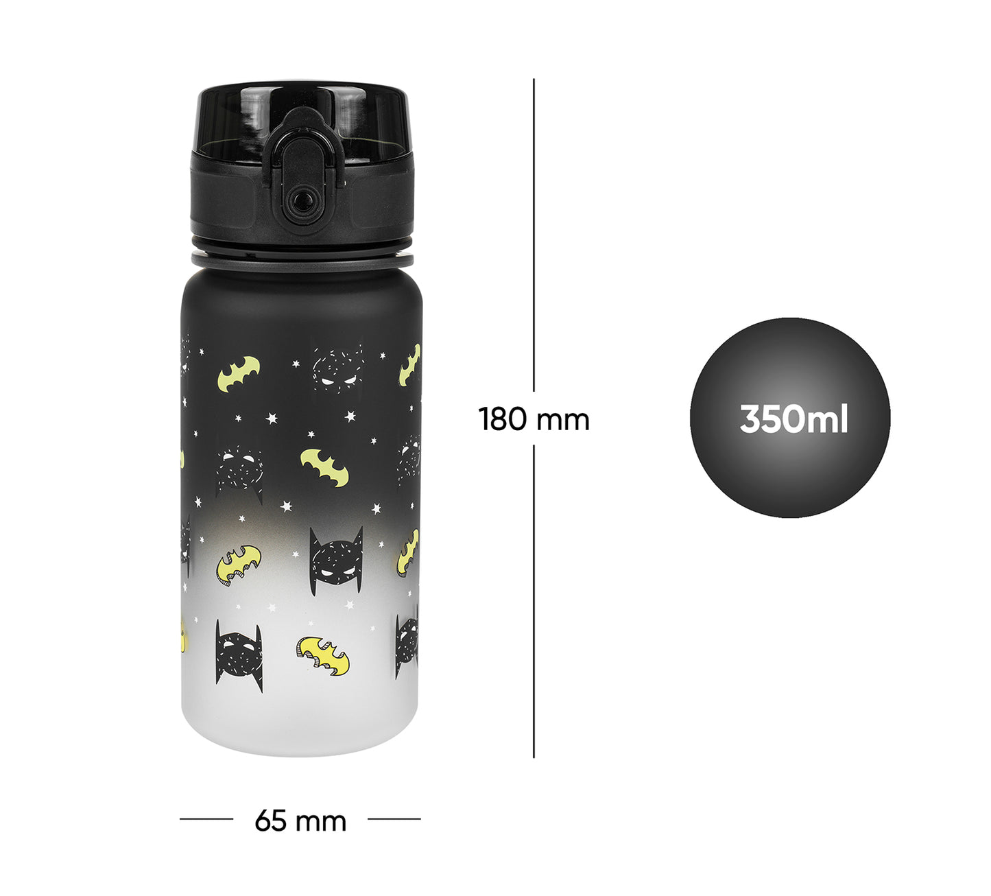 Tritanová láhev na pití Gradient Batman Mask, 350 ml