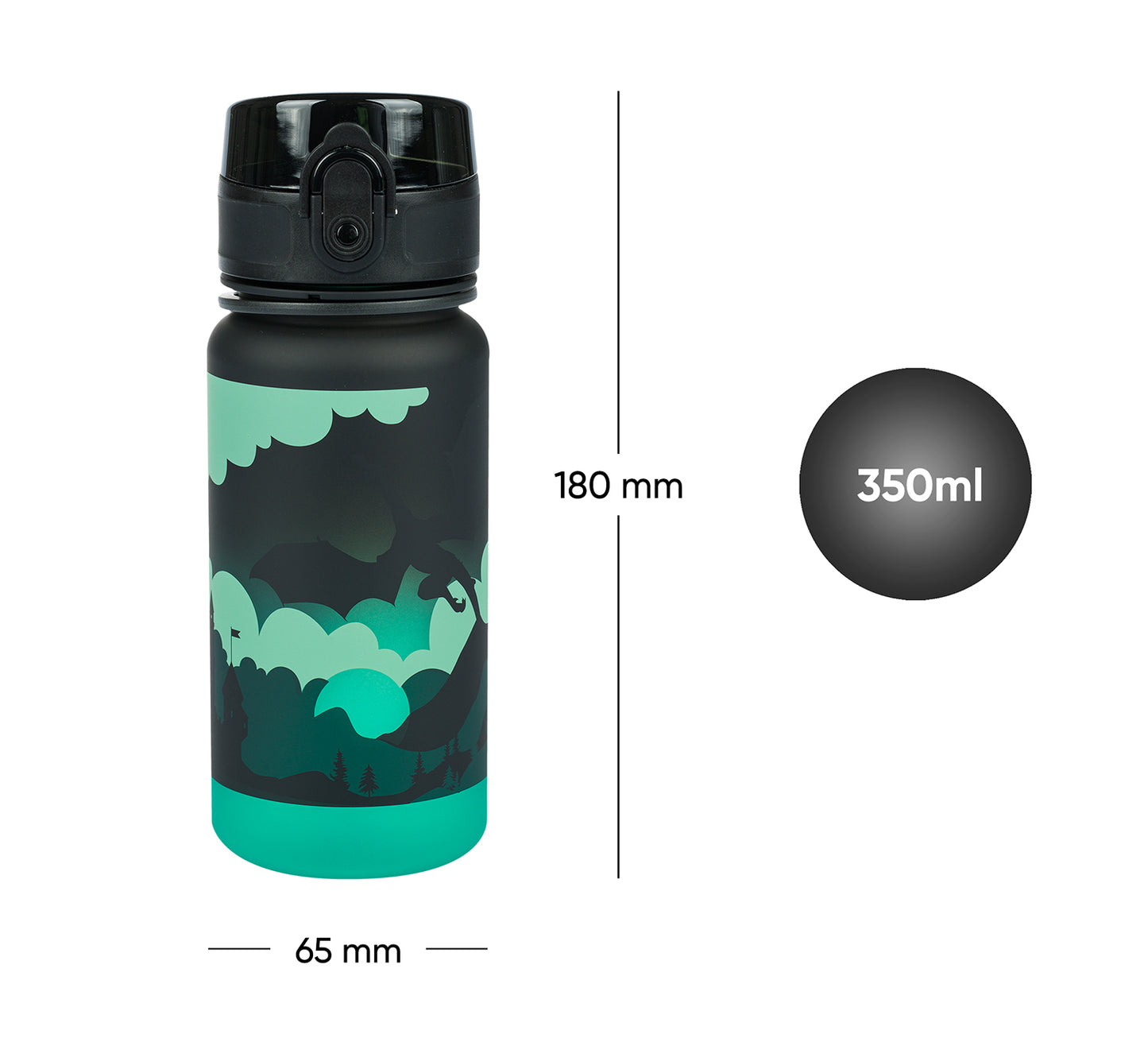 Tritanová láhev na pití Gradient Drak, 350 ml