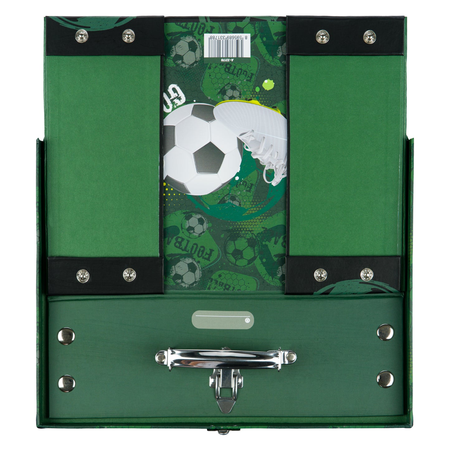 Skládací školní kufřík Fotbal s kováním