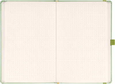 Notes Zelený, tečkovaný, 13 × 21 cm