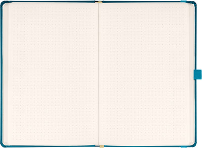 Notes Tyrkysový, tečkovaný, 13 × 21 cm