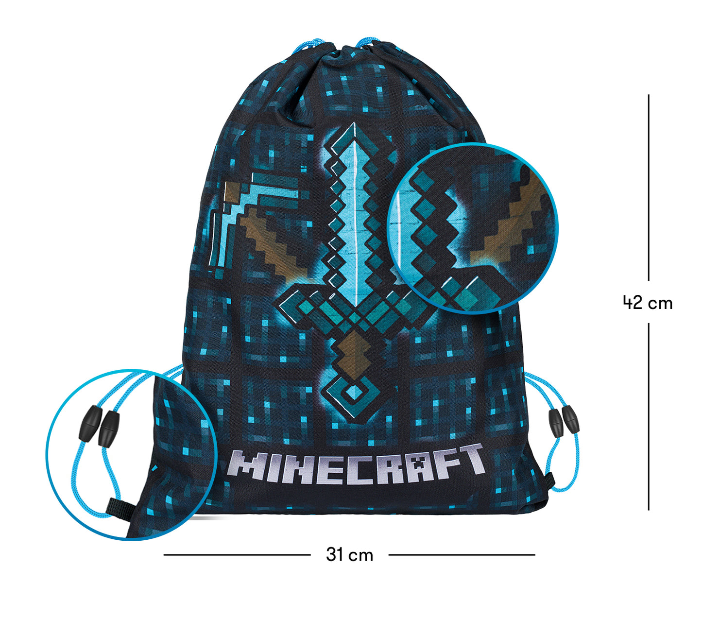 MINECRAFT Sáček Blue Axe and Sword