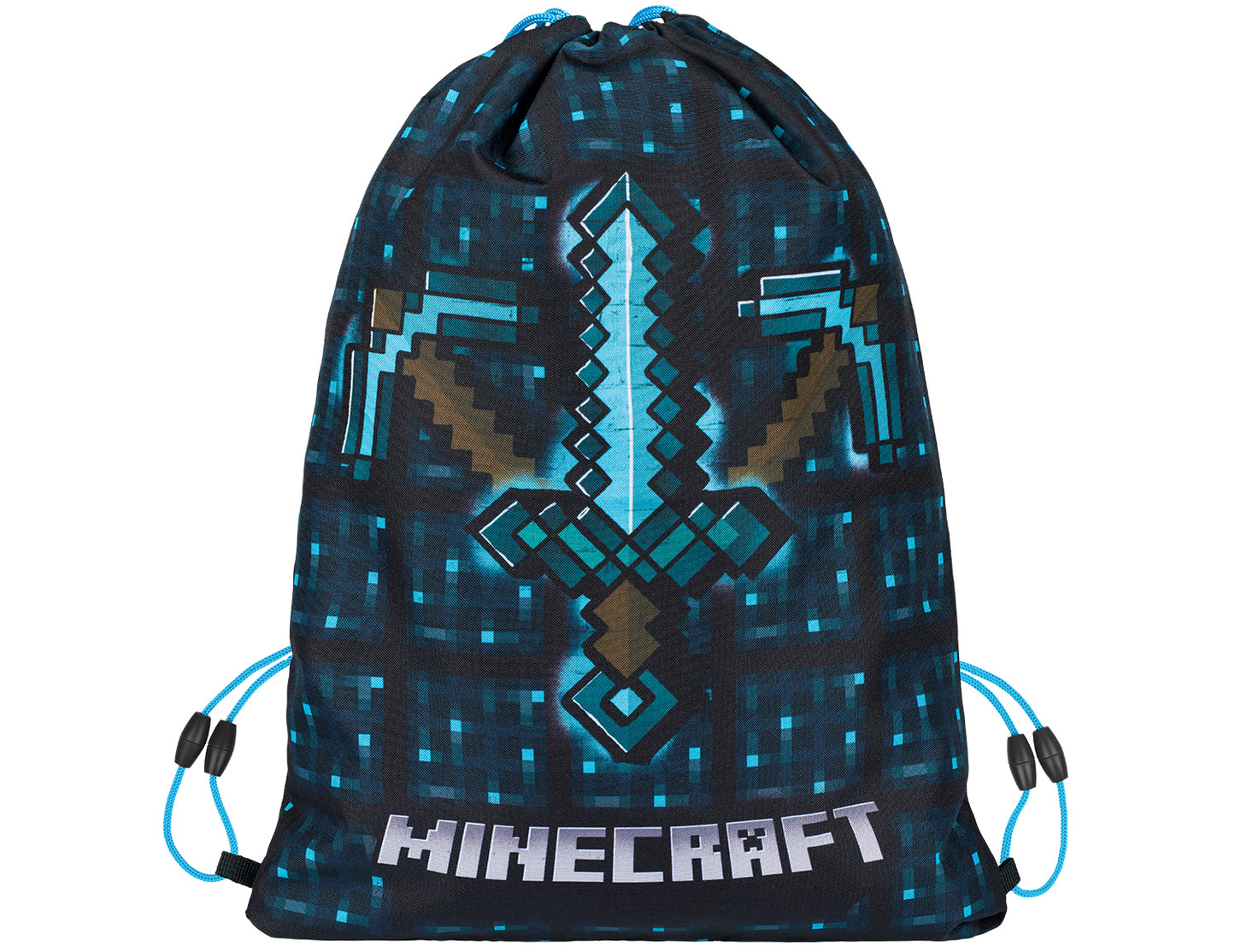 MINECRAFT 2 SET Blue Axe and Sword: penál, sáček