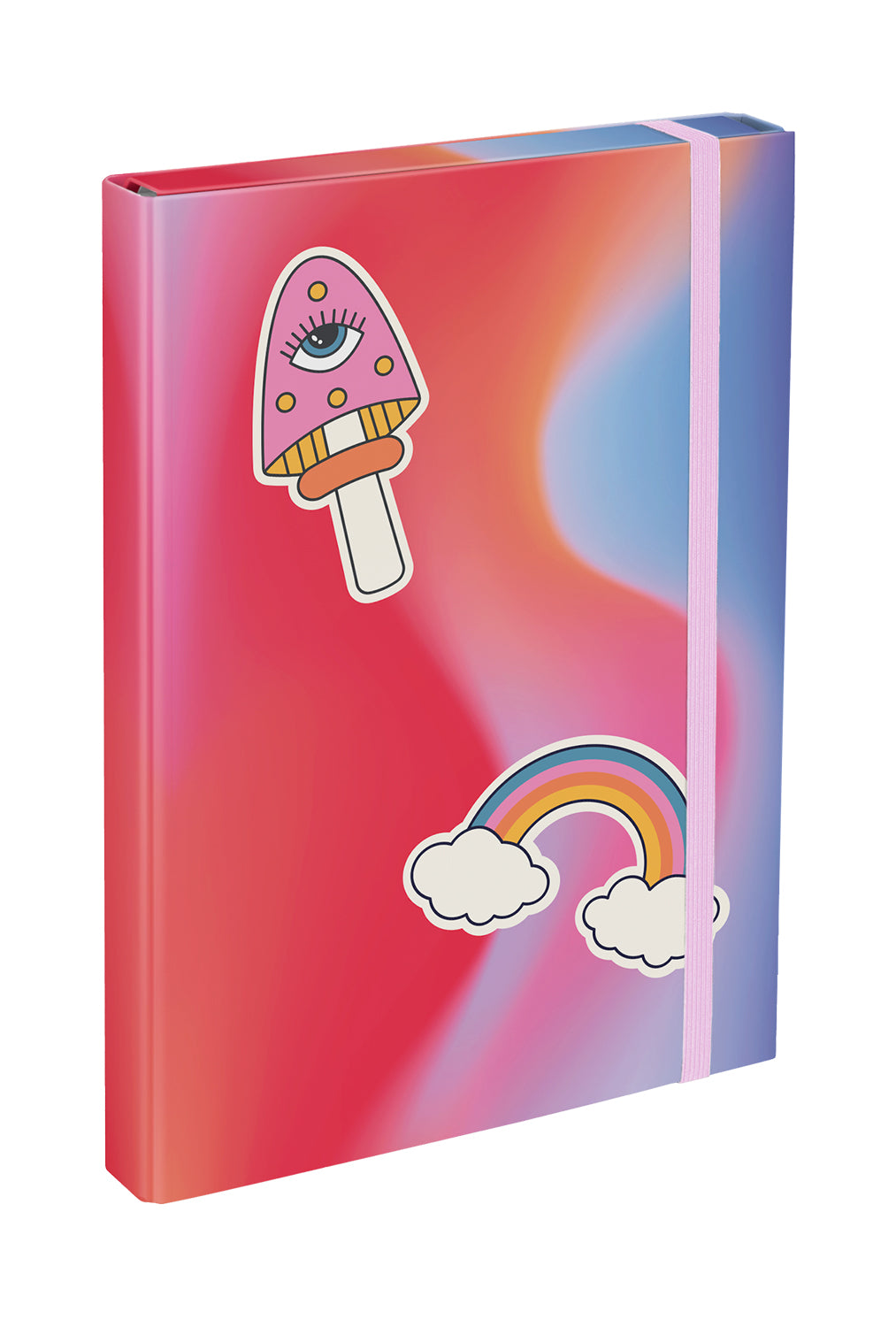 Desky na školní sešity A4 Duha červené