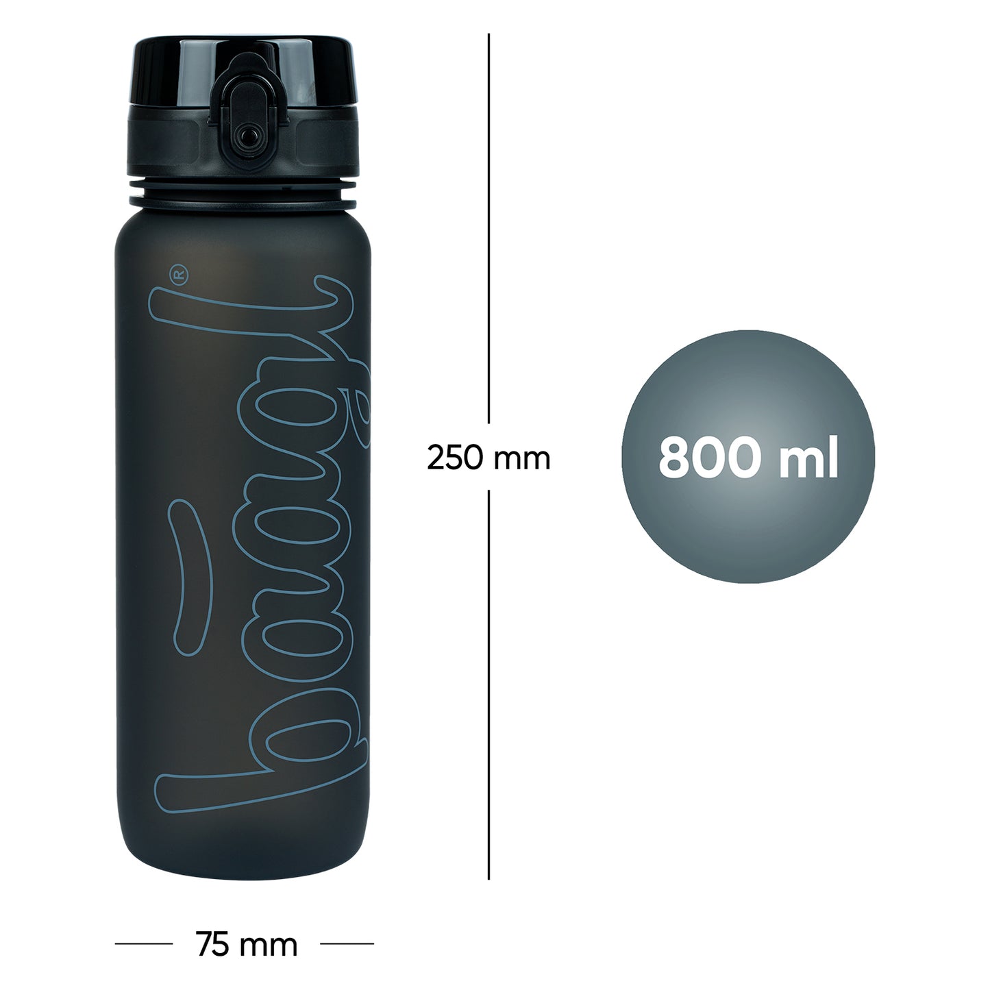 Tritanová láhev na pití Black, 800 ml