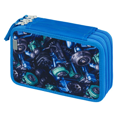 Školní penál třípatrový Závodní auto