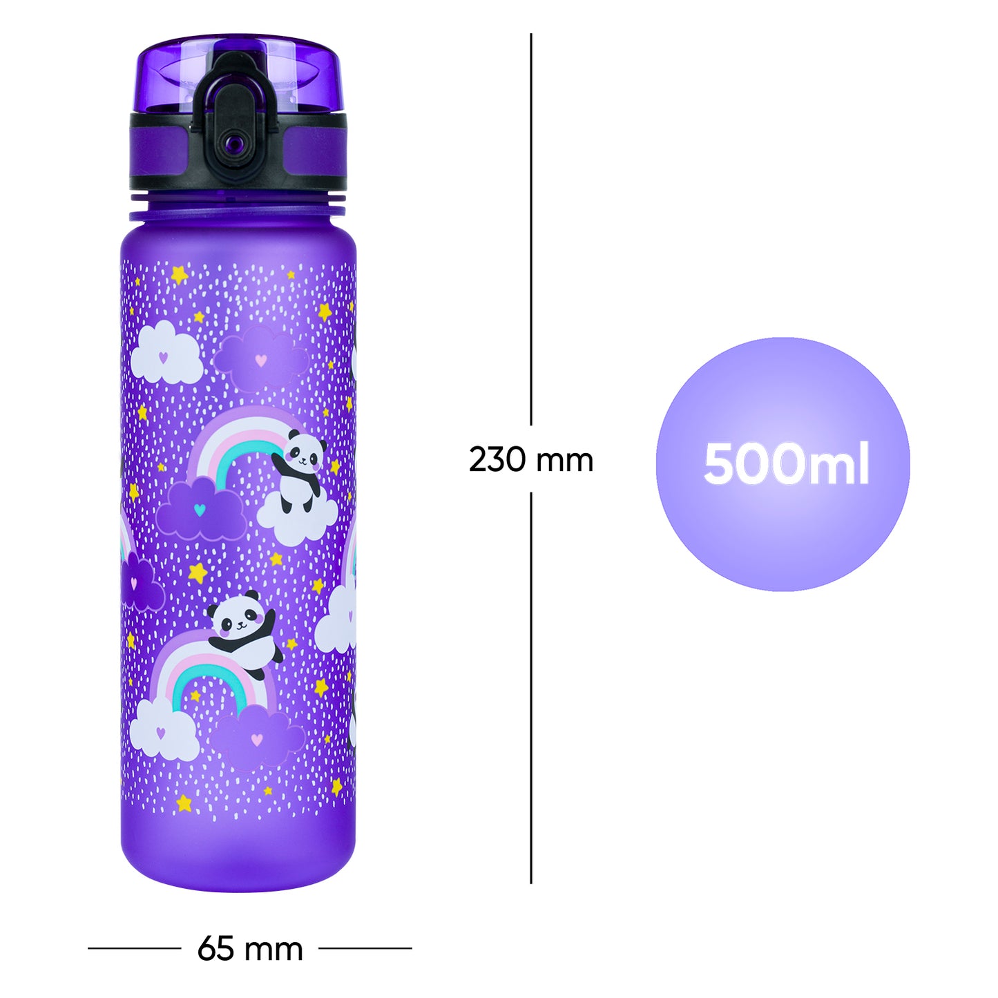 Tritanová láhev na pití Jungle Panda, 500 ml