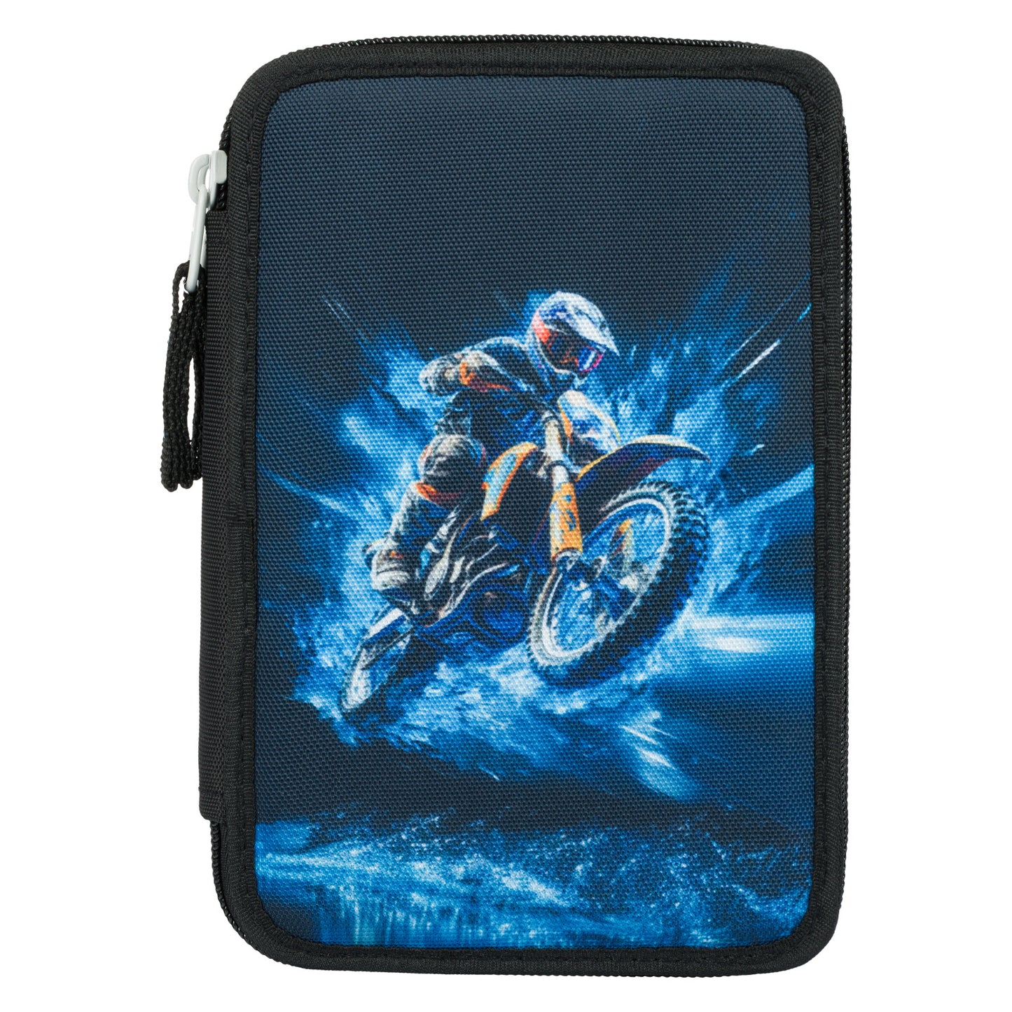 Školní penál třípatrový Motorka