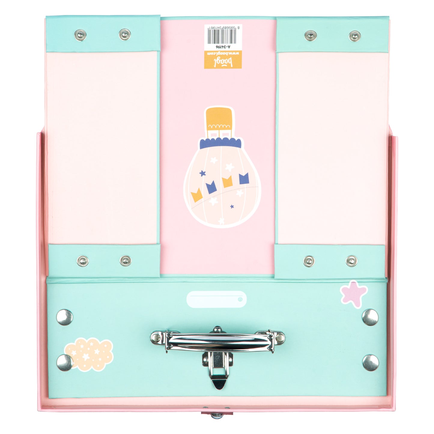 Skládací školní kufřík Duha s kováním