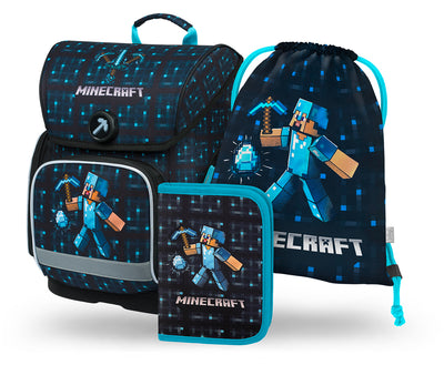 Školní set Ergo Minecraft Blue Axe