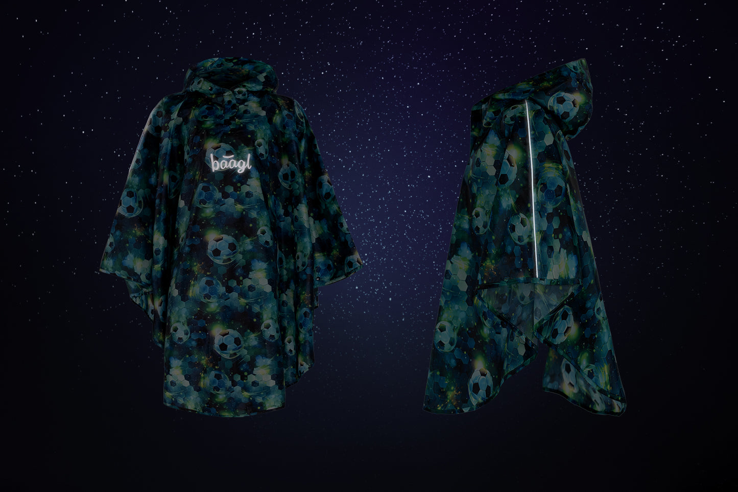 Outdoor pláštěnka pončo Fotbal vel. M (130 -150 cm)