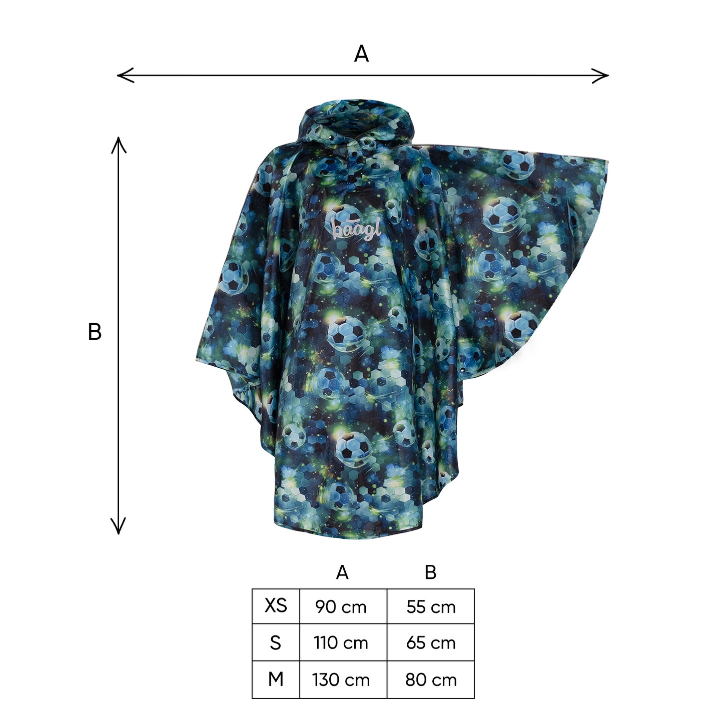 Outdoor pláštěnka pončo Fotbal vel. M (130 -150 cm)
