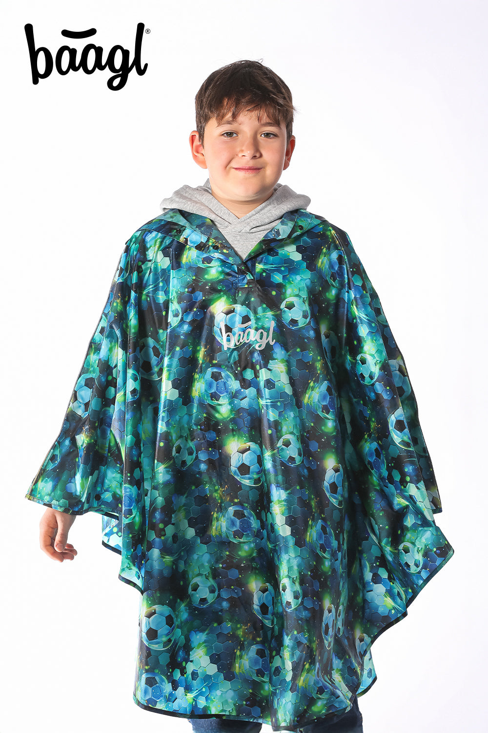 Outdoor pláštěnka pončo Fotbal vel. S (110 -130 cm)