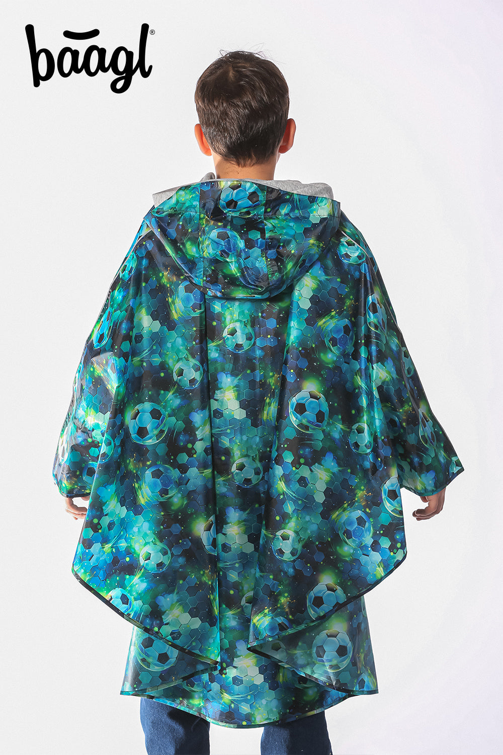 Outdoor pláštěnka pončo Fotbal vel. XS (90 -110 cm)