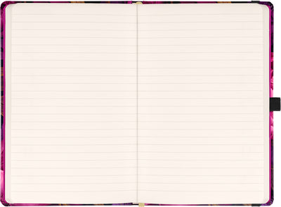 Notes Fialové květy, linkovaný, 13 × 21 cm