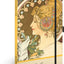 Notes Alfons Mucha – Pero, tečkovaný, 13 × 21 cm