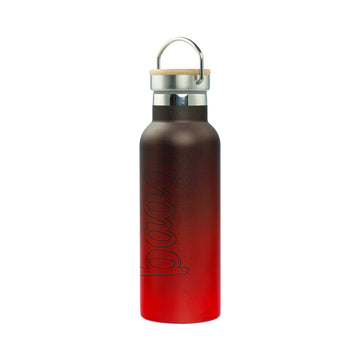 Termoláhev s bambusovým víčkem Gradient červeno-černá, 500 ml