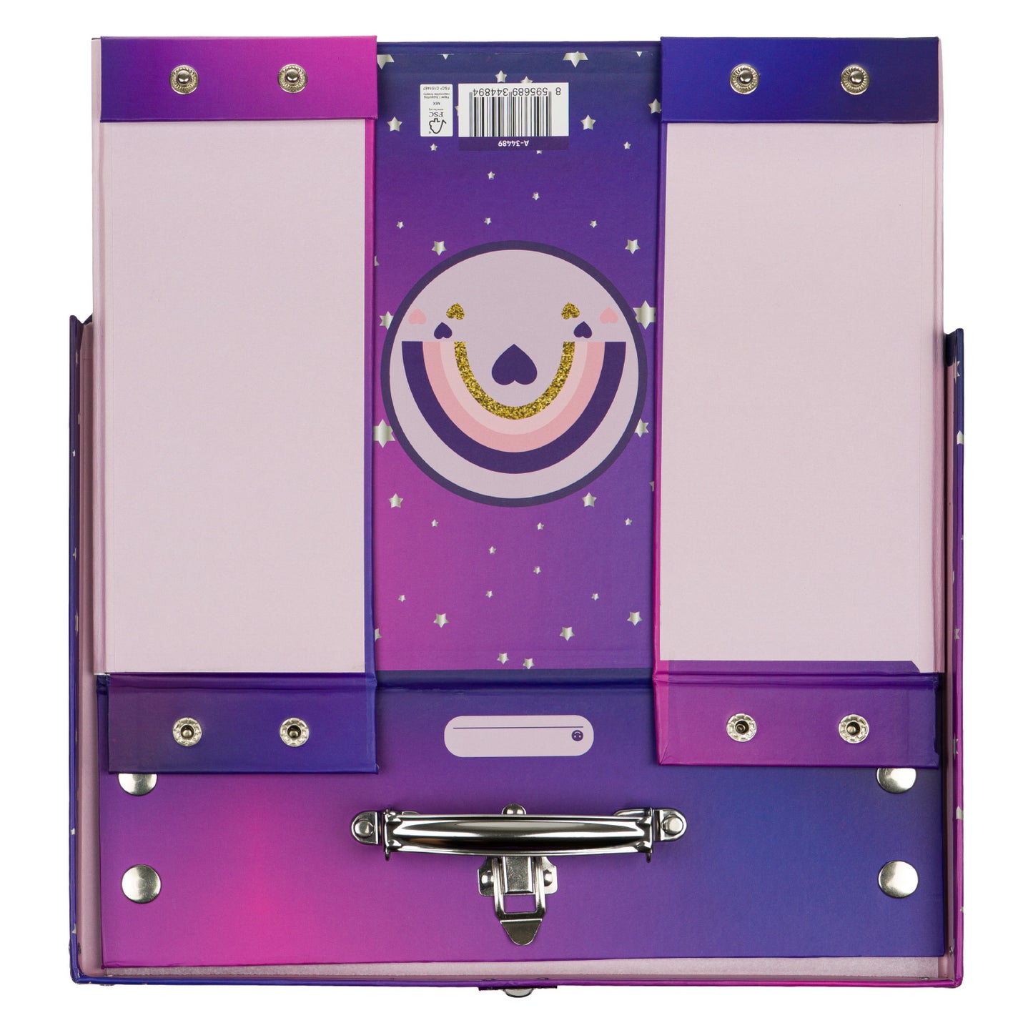 Skládací školní kufřík Srdce s kováním